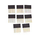 2.54m m chapado en oro de 6 8 10 escudos de Pin Header Connector For Arduino