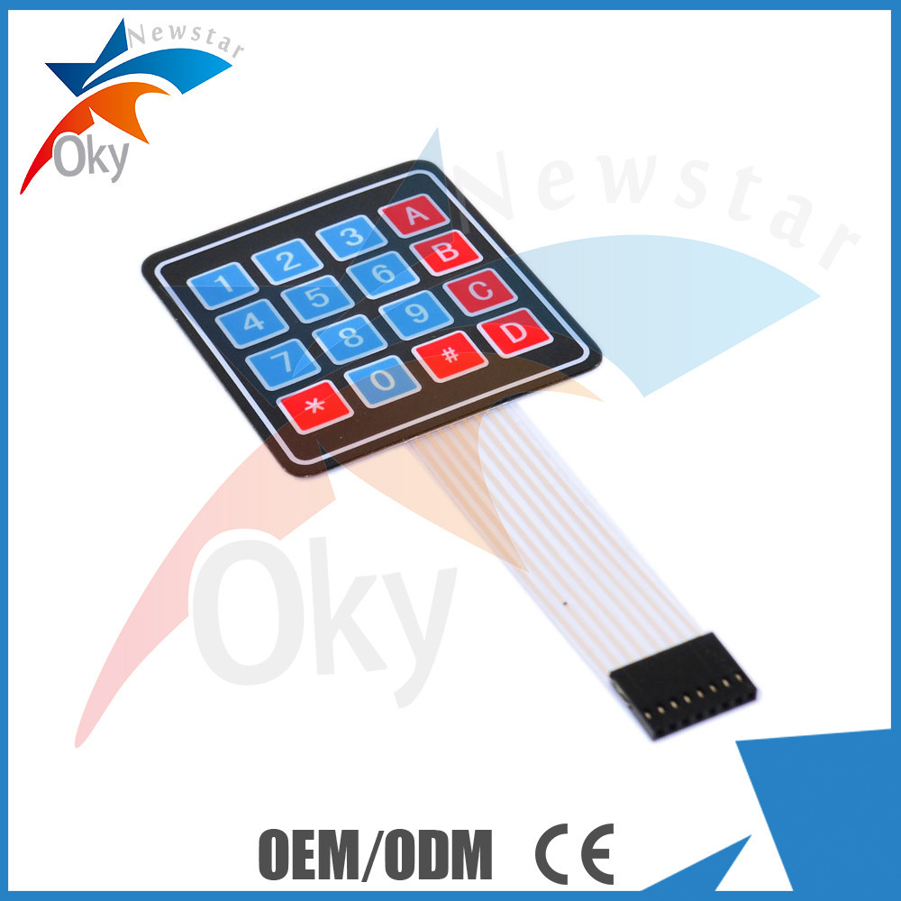 módulo para el panel de control del microprocesador del interruptor de membrana del teclado de la matriz de Arduino 4 * 4