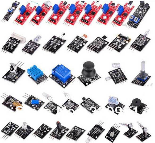 Equipo del arrancador para Arduino DIY que aprende 37 módulos del sensor en un zumbador de la voz pasiva de la retransmisión de la caja 5V
