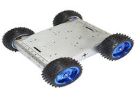 línea a campo través elegante de cuatro ruedas de la aleación de aluminio del negro del robot del coche de 4WD Arduino
