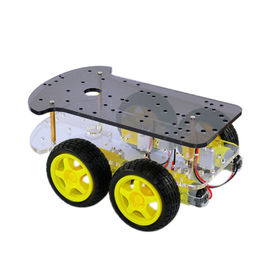 El coche elegante del robot de DC 6V DIY extendió el doble del tracción cuatro ruedas de la edición - cubierta