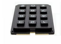 El teclado 12 de 4 x 3 matrices cierra color negro tamaño de 7 de x 5,2 de los x 0.9cm con el material plástico
