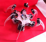 Araña hexápoda biónica educativa plateada de 6 piernas del robot de Diy Arduino DOF