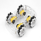 Chasis elegante Kit For Mecanum del coche de la rueda transparente plástica 4WD
