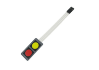 Dos botón rojo y amarillo Mini Membrane Switch Panel los 20x40MM