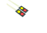 Dos botón rojo y amarillo Mini Membrane Switch Panel los 20x40MM