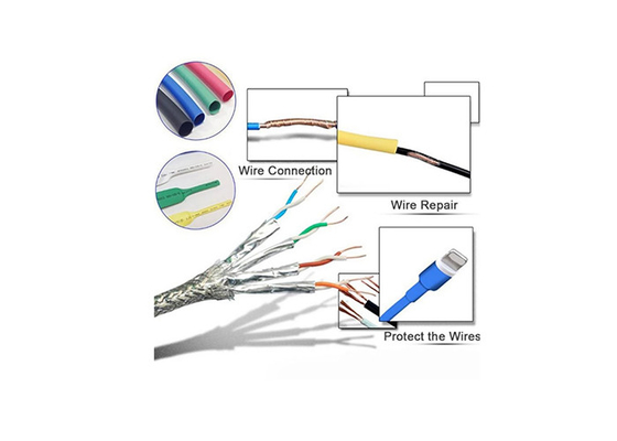 tubo eléctrico del encogimiento del calor del aislamiento del cable de alambre del abrigo del tubo del encogimiento de la poliolefina 328pcs