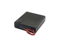 2 componentes electrónicos de la caja de batería del alambre 6v 4AA con el alambre y el interruptor