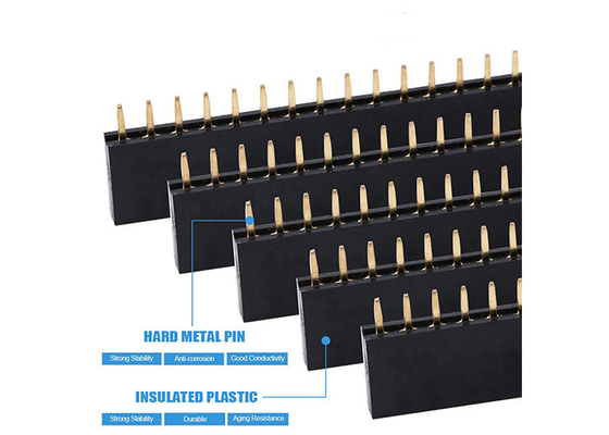 Solo tablero recto Pin Header Strip Starter Kit femenino del PWB de la fila para Arduino 120pcs